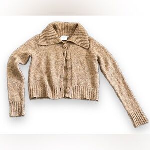 Cropped wool blend cardigan size small